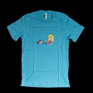 Lizzie McGuire Embroidered Graphic Tee – Bella + Canvas – Blue – M